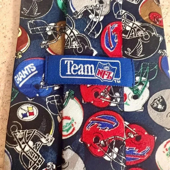 Team NFL Men's Multi-Color Football Helmet NFC AFC Teams Logo Neck Tie One Size - Picture 5 of 9